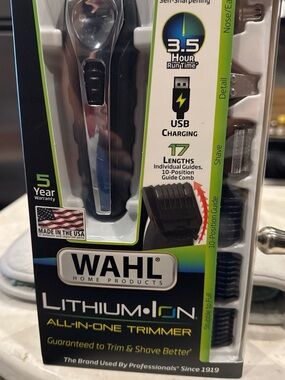 Wahl Lithium-Ion Rechargeable Trimmer – Black, White, Green